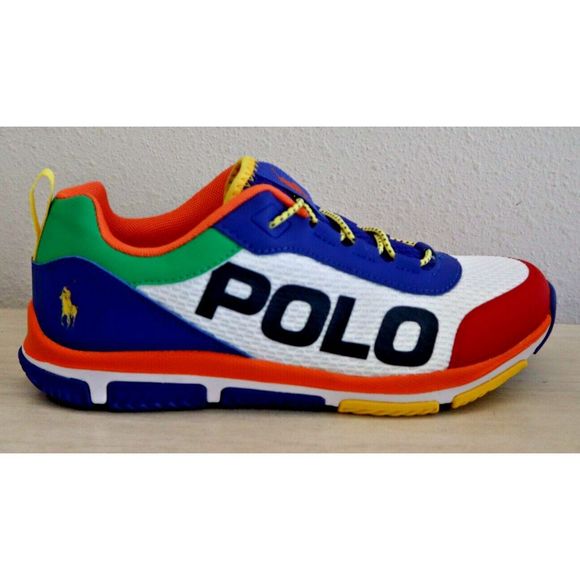 Polo Ralph Lauren RF103784 Men's Sz 7 Women's 8.5 Multicolor Tech Racer Sneakers - Picture 5 of 9
